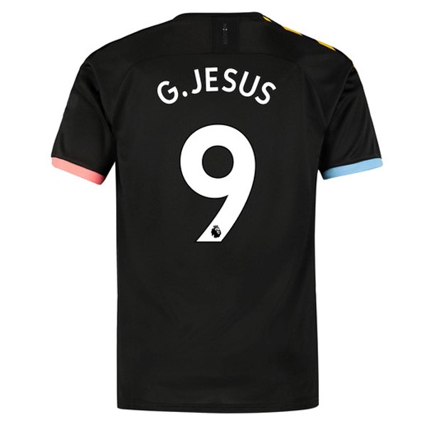 Camiseta Manchester City NO.9 G.Jesus 2ª 2019 2020 Negro